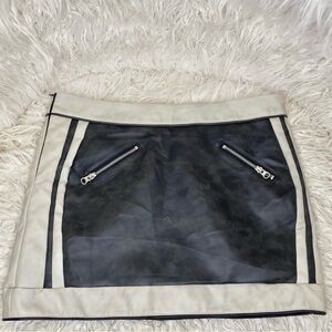 Black and White Mini Skirt